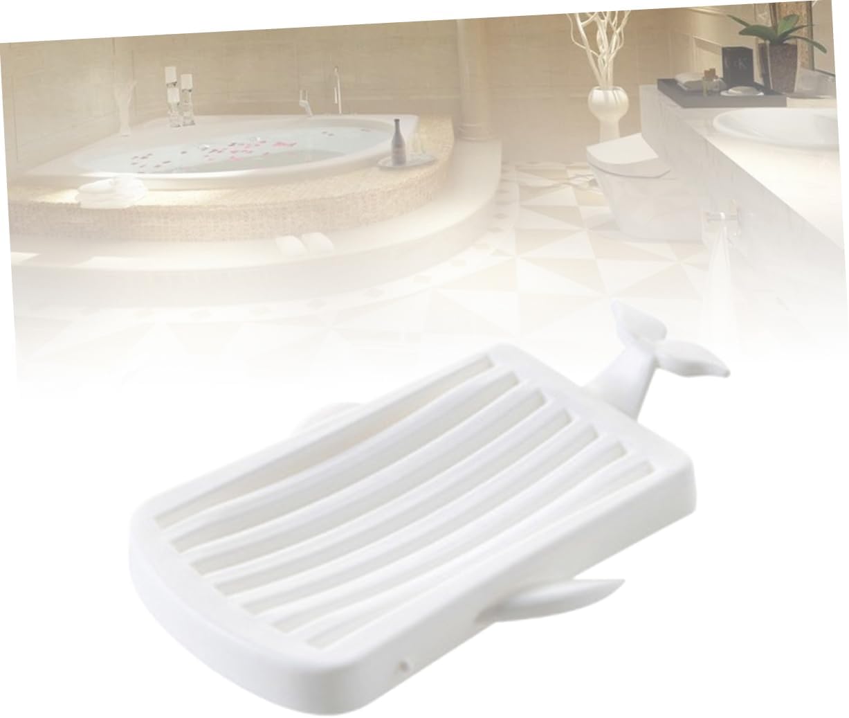 Whale Shape Soap Holder with Removable Drain