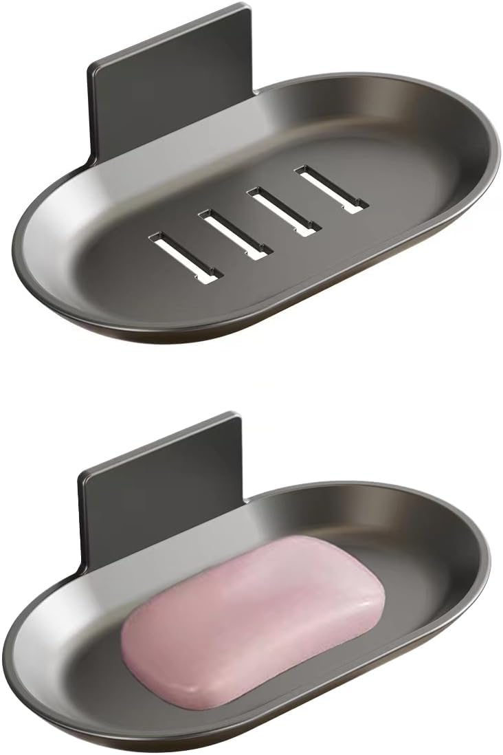 Wall Mounted Soap Dishes 2 Pack Gray 35 x 57 Inches