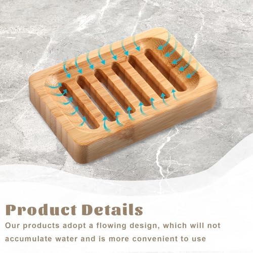 Bamboo Soap Holder 2 Pack - Waterproof and Sturdy