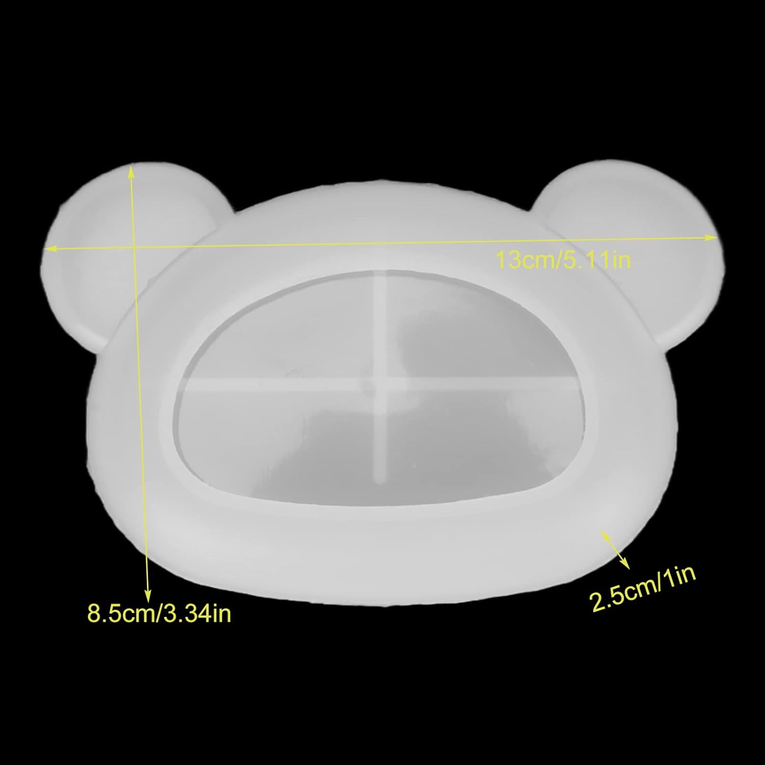 Bear Head Resin Tray for DIY Craft and Storage