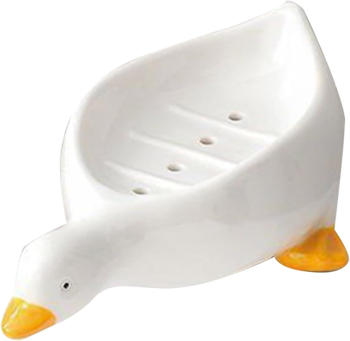 Cute Cartoon Duck Shape Soap Dish with Anti-Slip Design