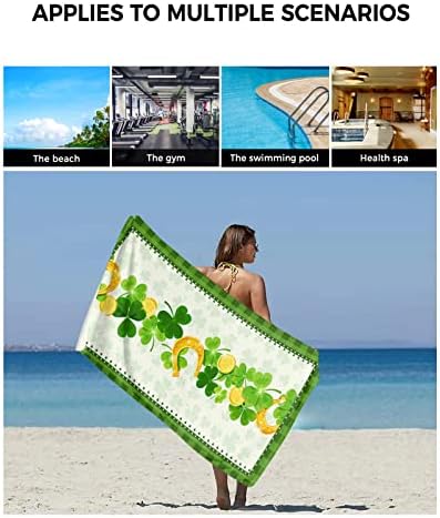 ZOE GARDEN St Patricks Day Towel Set Green Shamrock Microfiber Bath Kitchen Towels