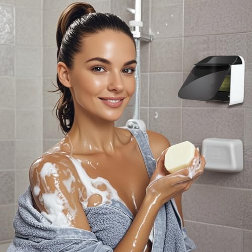VZXAB Soap Dish Holder with Lid - Waterproof and Dustproof