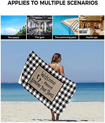 Funny Word Linen Texture Towel Set for Bathroom