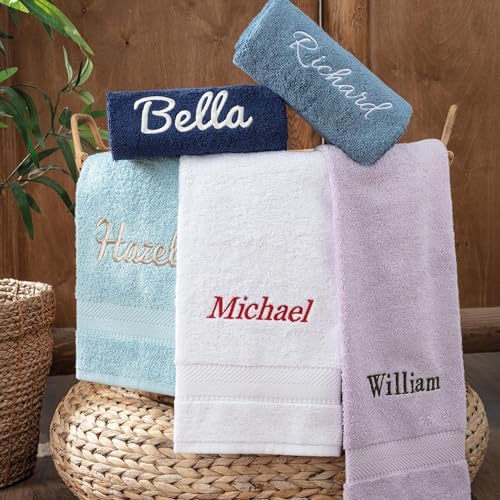 Personalized Turkish Cotton Towel Set with Monogram