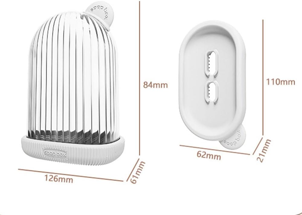Optisake Travel Soap Case with 2 in 1 Drainage and Brush