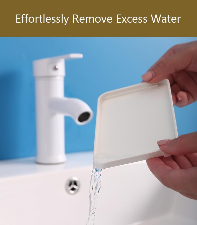 POTENTIA Instant Mount Soap Holder with Dual Drainage