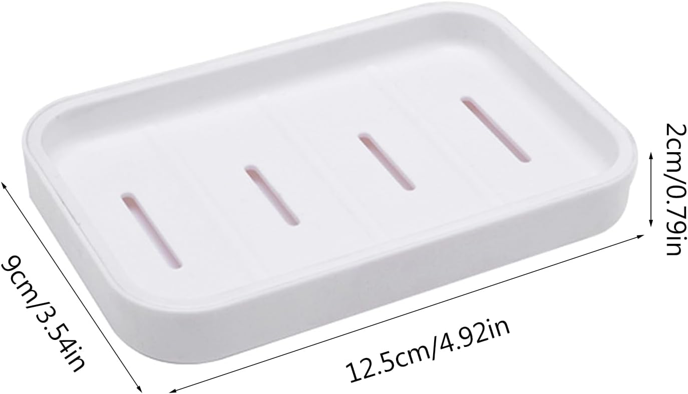 Staol 2PCS Plastic Soap Holder for Bathroom and Kitchen