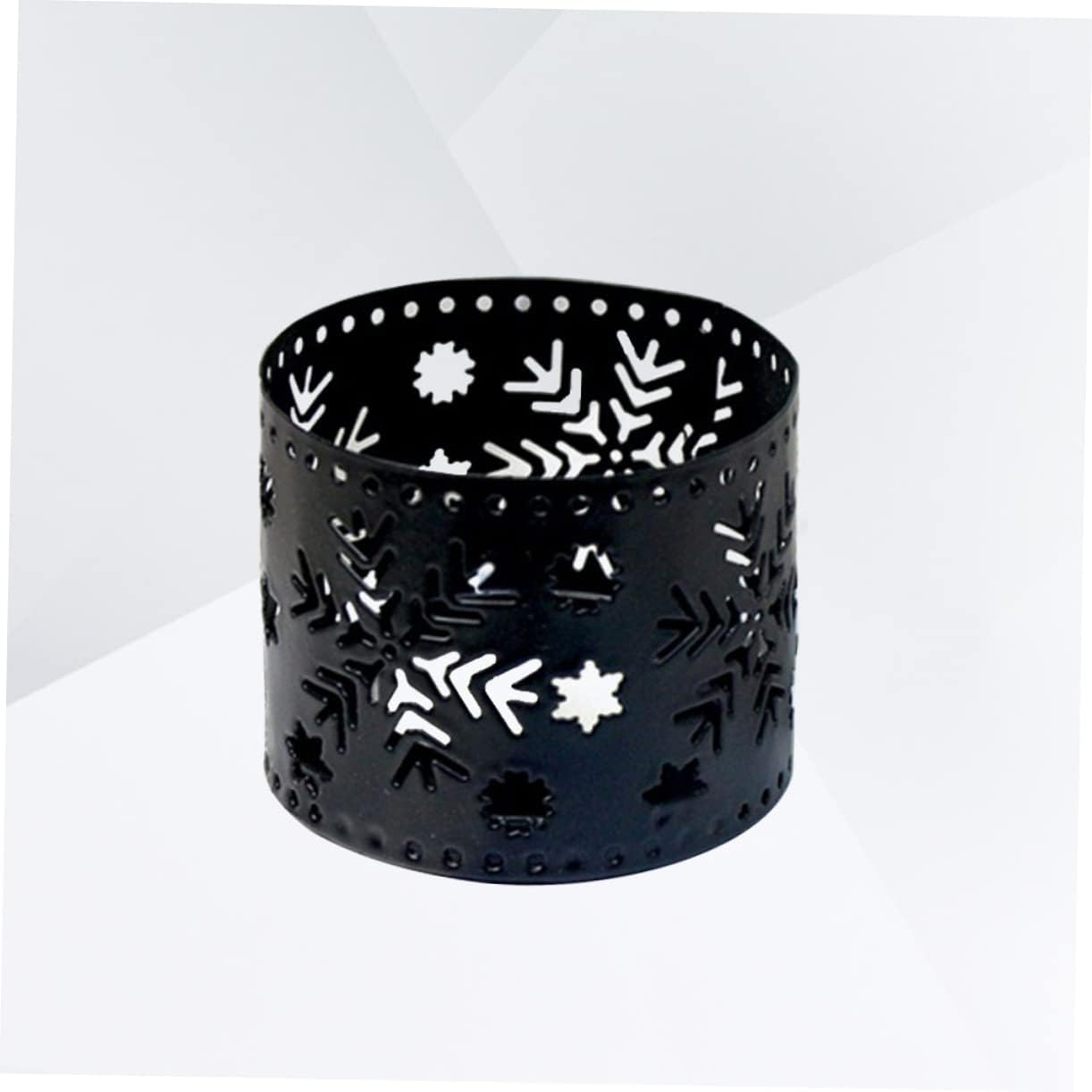 Retro Snowflake Iron Christmas Candle Holder Pen Stand