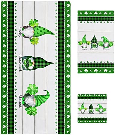 ZOE GARDEN Green Shamrock Towel Set with 3 Pieces
