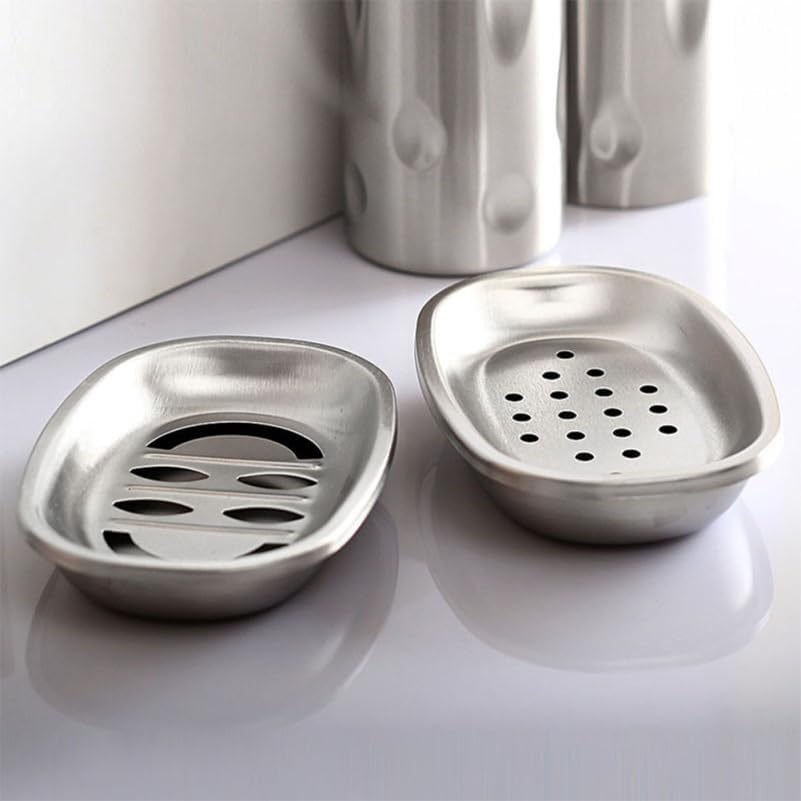 Ciieeo 2Pcs Double Layer Soap Dish for Shower and Kitchen