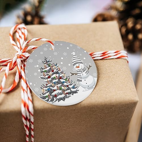 Litter Star 3-Inch Round Christmas Ornament with Gold Ribbon