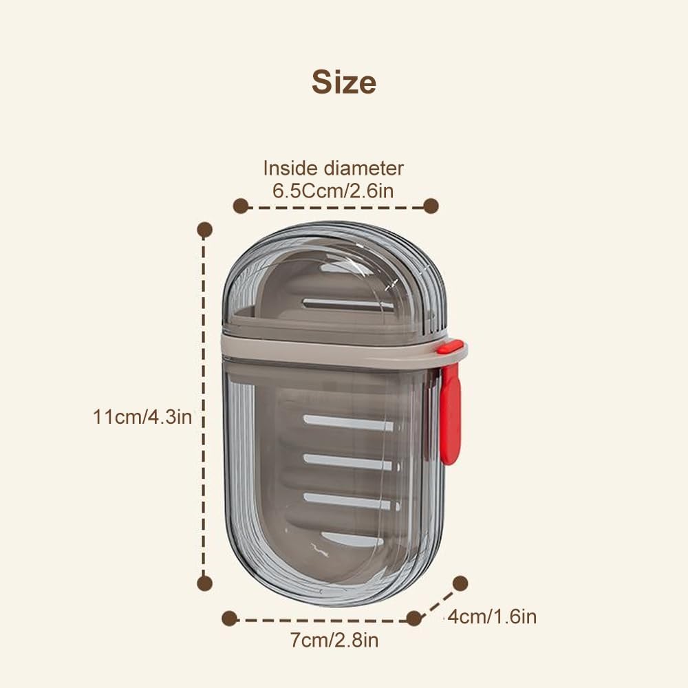 Seivble Travel Soap Holder with Leak Proof Lid 1