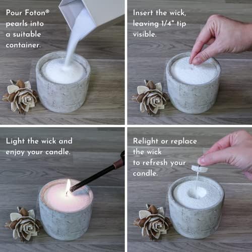Foton Pearled Candle 18 Oz - Luxury Long Lasting Powder Candles