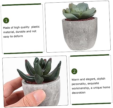 Alipis 5Pcs Artificial Succulent Plants with Pots