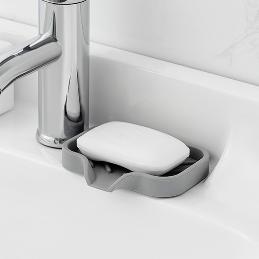 HiQiMi 2 Pack Soap Dish and Sponge Holder Set 1