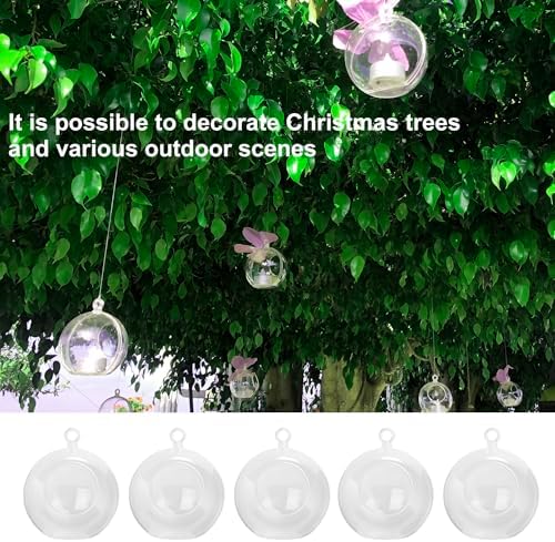39 Pcs Clear Hanging Glass Orbs for Home Decor