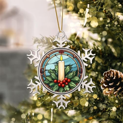 Zyadsinoudor 3 Inch Metal Snowflake Hanging Ornament 1