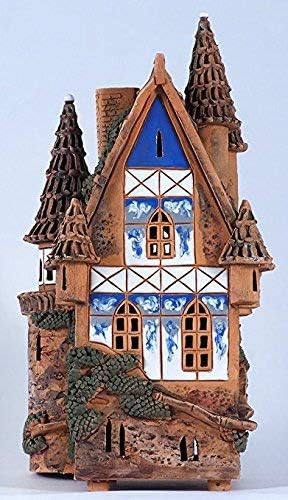 Midene Ceramic Tealight Candle Holder - Miniature Fairy Castle