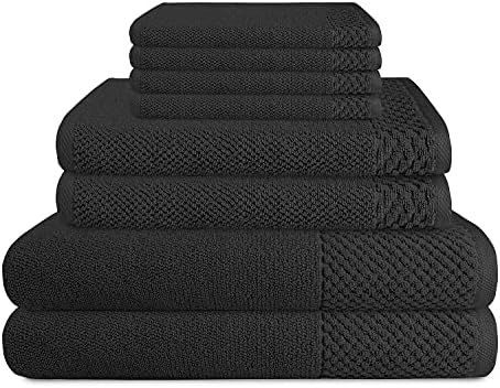 AR LINENS 100 Cotton Gray Towel Set of 8 1