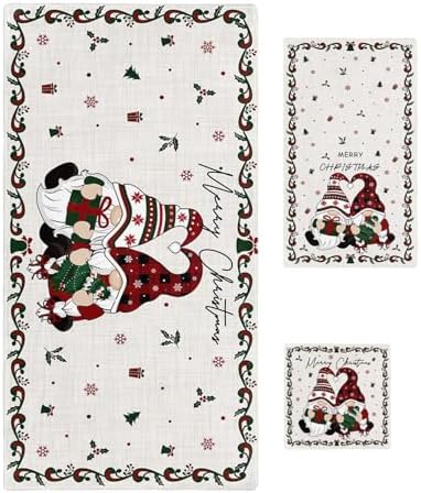 Smile Sunflower Christmas Towel Set of 3 1