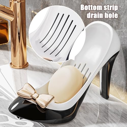 Qinlenyan Shower Soap Dish with Suction Cup and Drain Tray