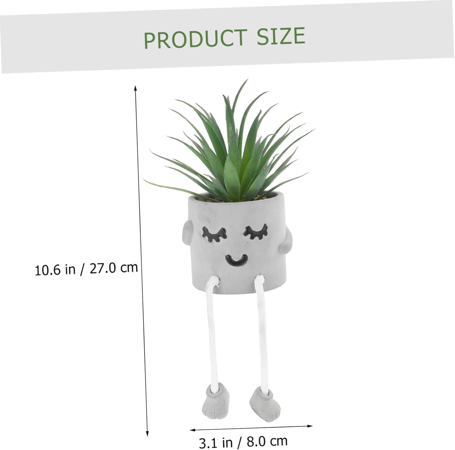 Cute Expression Artificial Succulent Decor Potted Plant