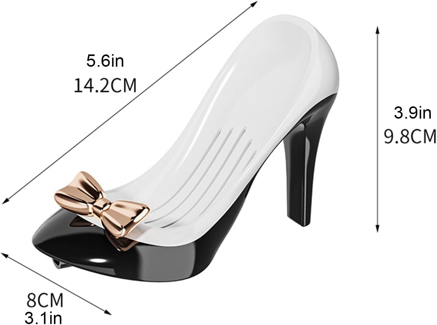 Creative High Heel Soap Holder with Suction Cup Drain Tray