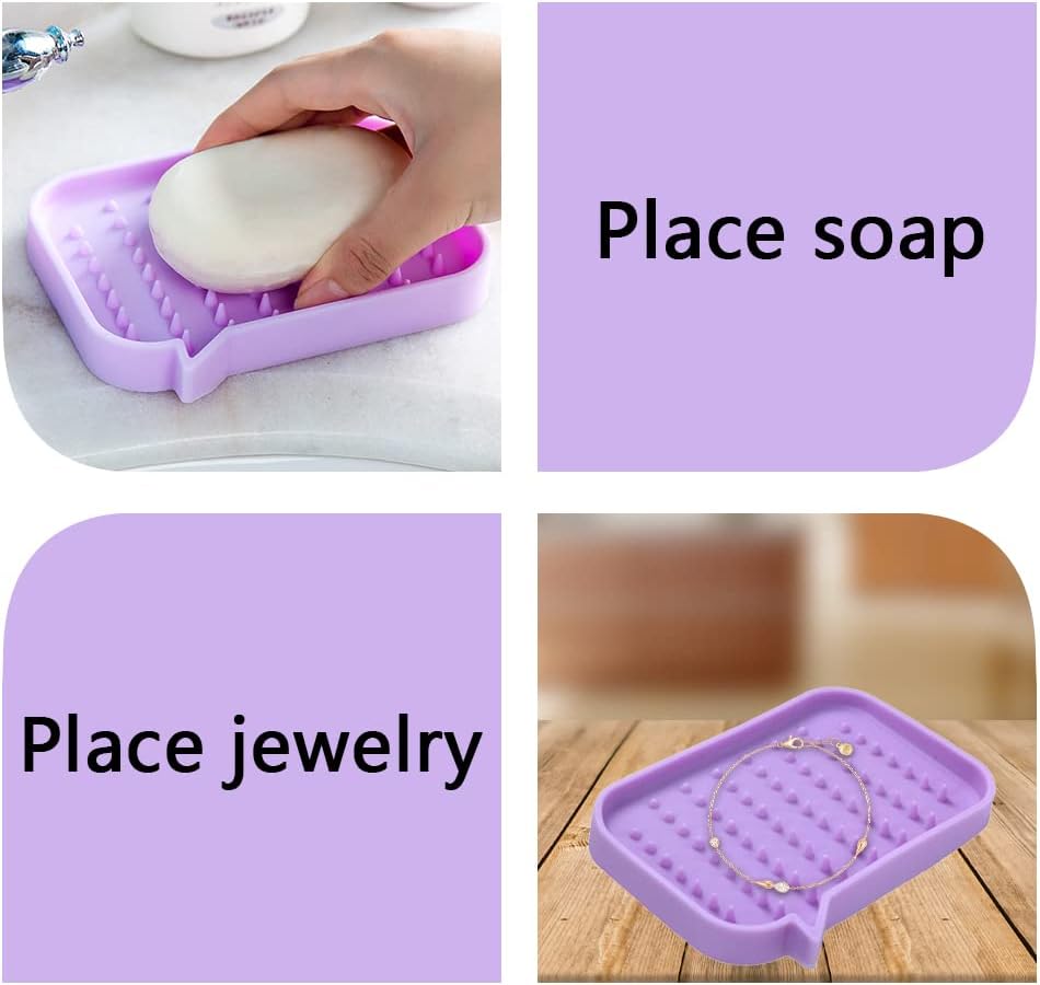 WonMaiDangGX Silicone Soap Holder for Bathroom and Kitchen