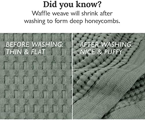 GILDEN TREE Waffle Towel Set 2 Bath Towels 2 Hand Towels 2 Washcloths