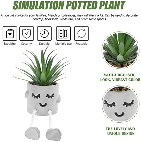 MAGICLULU Artificial Succulents Potted Plant Decor 1