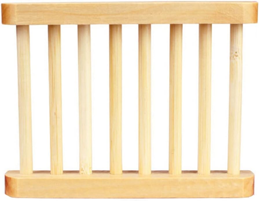 2-Pack Wood Plastic Soap Dish with Drain