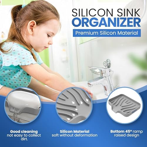 Rymss Silicone Soap Dish with Drain Spout - 47x35 Small