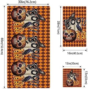 ZOE GARDEN Halloween Towel Set 3-PC Quick Dry Luxury Soft
