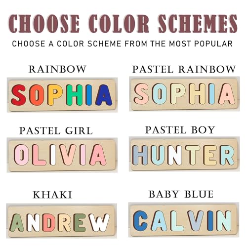 Personalized Wooden Name Puzzle for Kids 1-3