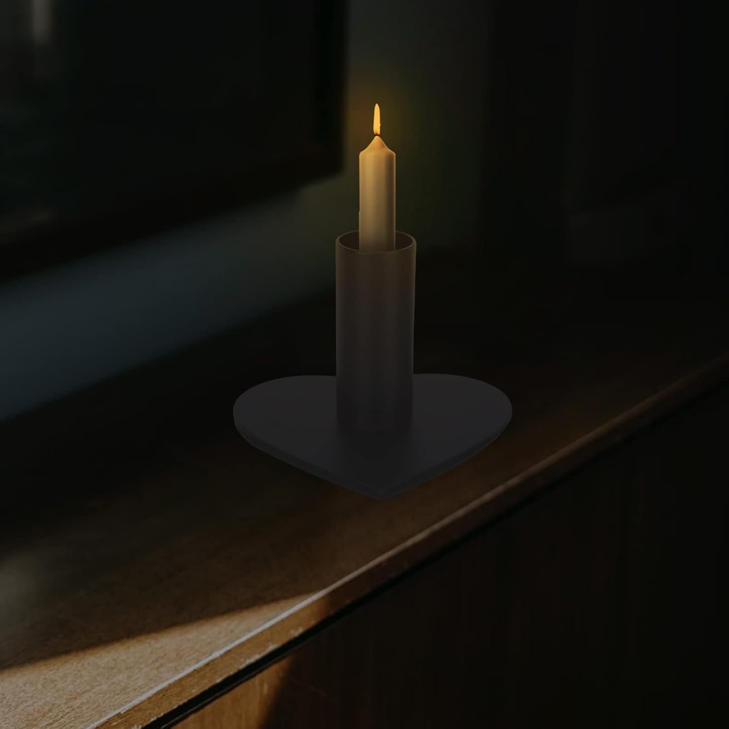 Heart Shaped Candlestick Holder Iron Design