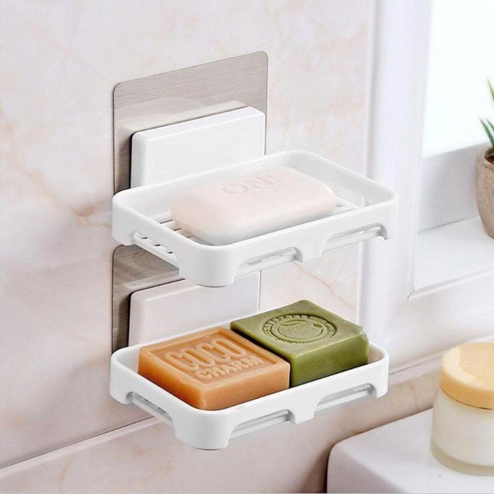 1PCS Plastic Soap Box for Bathroom Durable Wall Mounted Holder