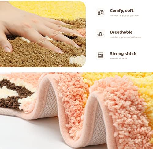 Molesun Bear Bath Rug Plush Microfiber Non-Slip 18 x 27