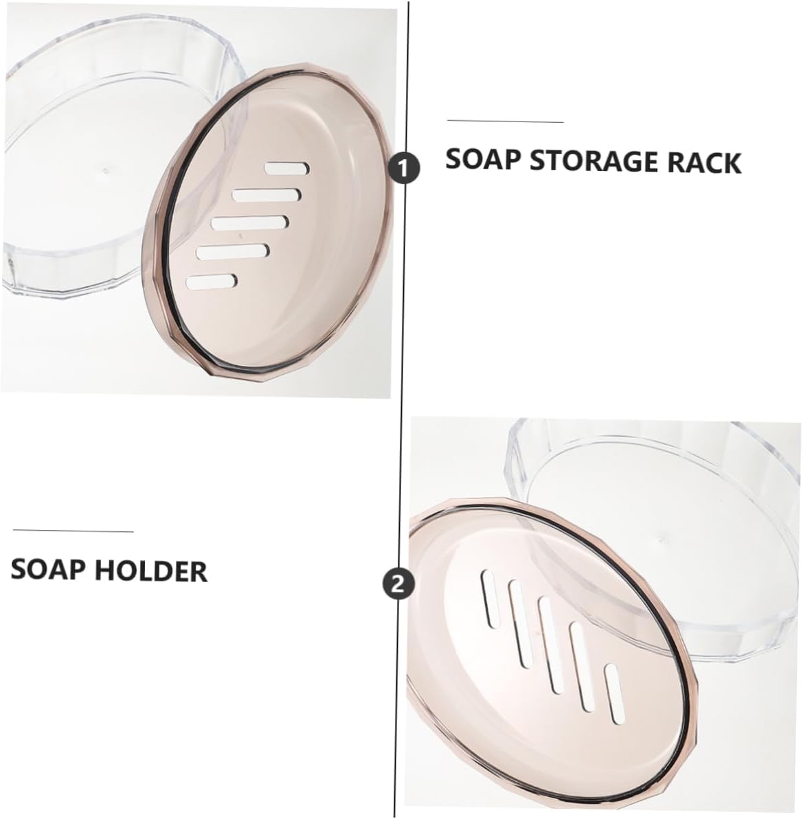 Mobestech 1Pc Creative Soap Draining Dish with Style for Bathroom Storage