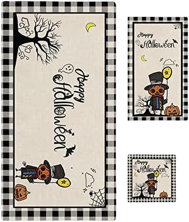 Chees D Zone Halloween Bath Towel Set with Ghost Face Design