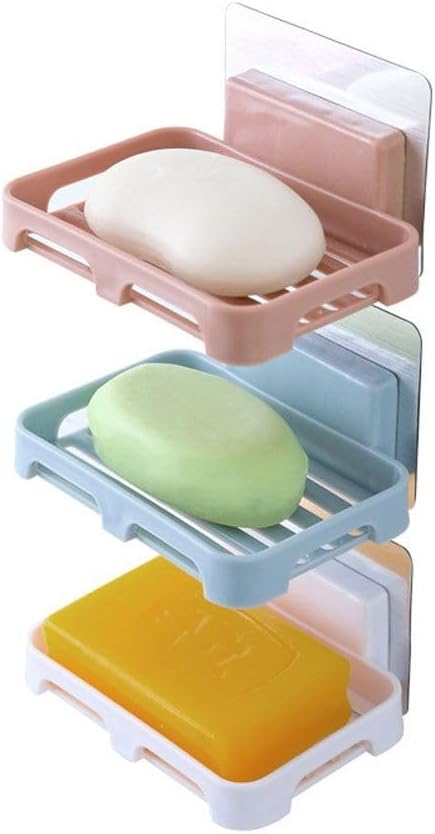 1PCS Plastic Soap Box for Bathroom Durable Wall Mounted Holder