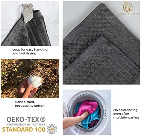 Superior Cotton 6-Piece Towel Set Charcoal