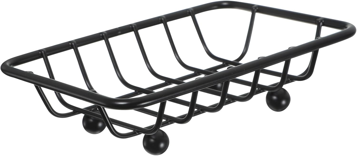 Luxshiny Sturdy Black Soap Dish Holder