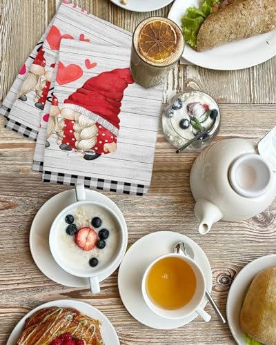 Falaniique Watercolor Gnomes Waffle Towel Set of 3