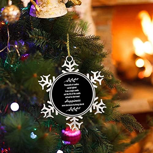 Alioyoit Christmas Snowflake Metal Ornament 3in