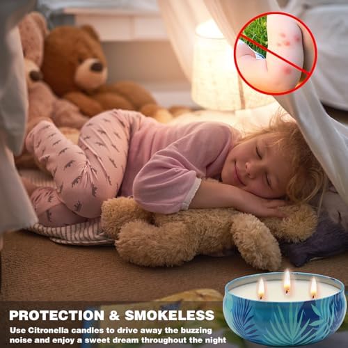 Collabell Citronella Candles Outdoor 3 Wick Large