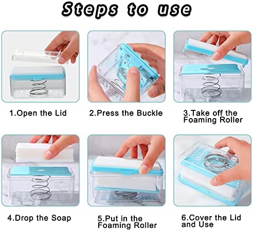 LELEMON Multifunctional Soap Dish with Drain and Foaming Box 1