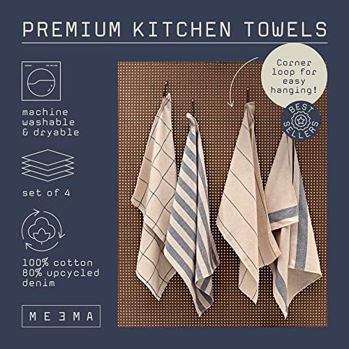 MEEMA Kitchen Towel Set - 6 Pack Super Absorbent Dish Towels