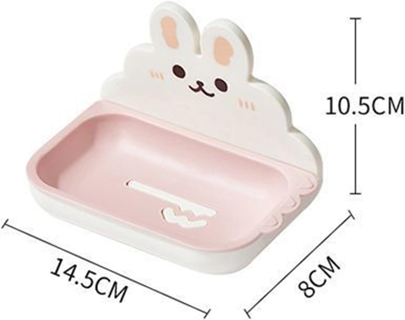 GIFZES Cartoon Rabbit Soap Dish Wall Mount Double Layers