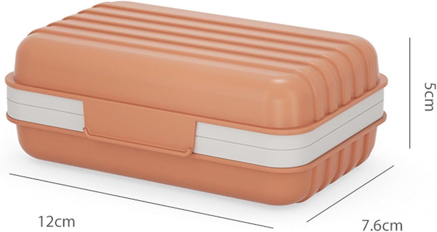 Loyliawa Soap Dish with Drain Tray and Lid 1